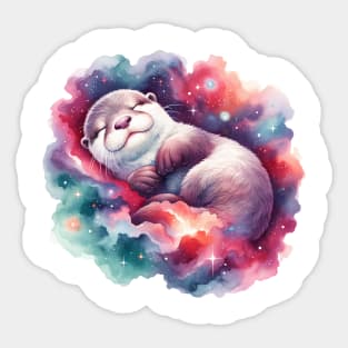 Zero Gravity Otter Nap Sticker